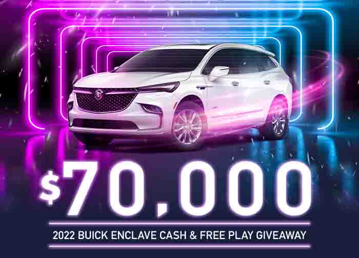 2022 Buick Enclave Cash &amp; Free Play Giveaway