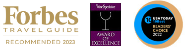 Forbes Travel Guide Recommended and Wine Spectator Award of Excellence Logo